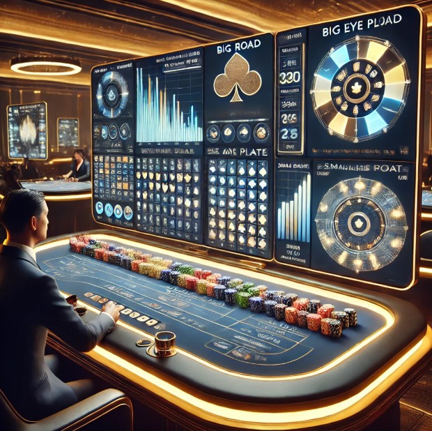 Live Baccarat dengan Statistik Jalan Kartu
